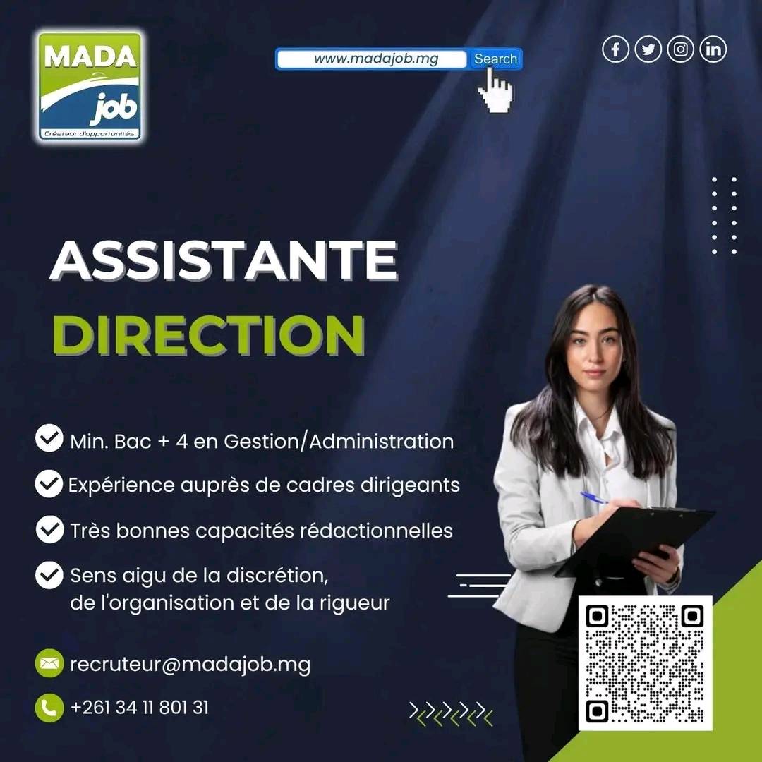 Recrutement dune Assistante de Direction