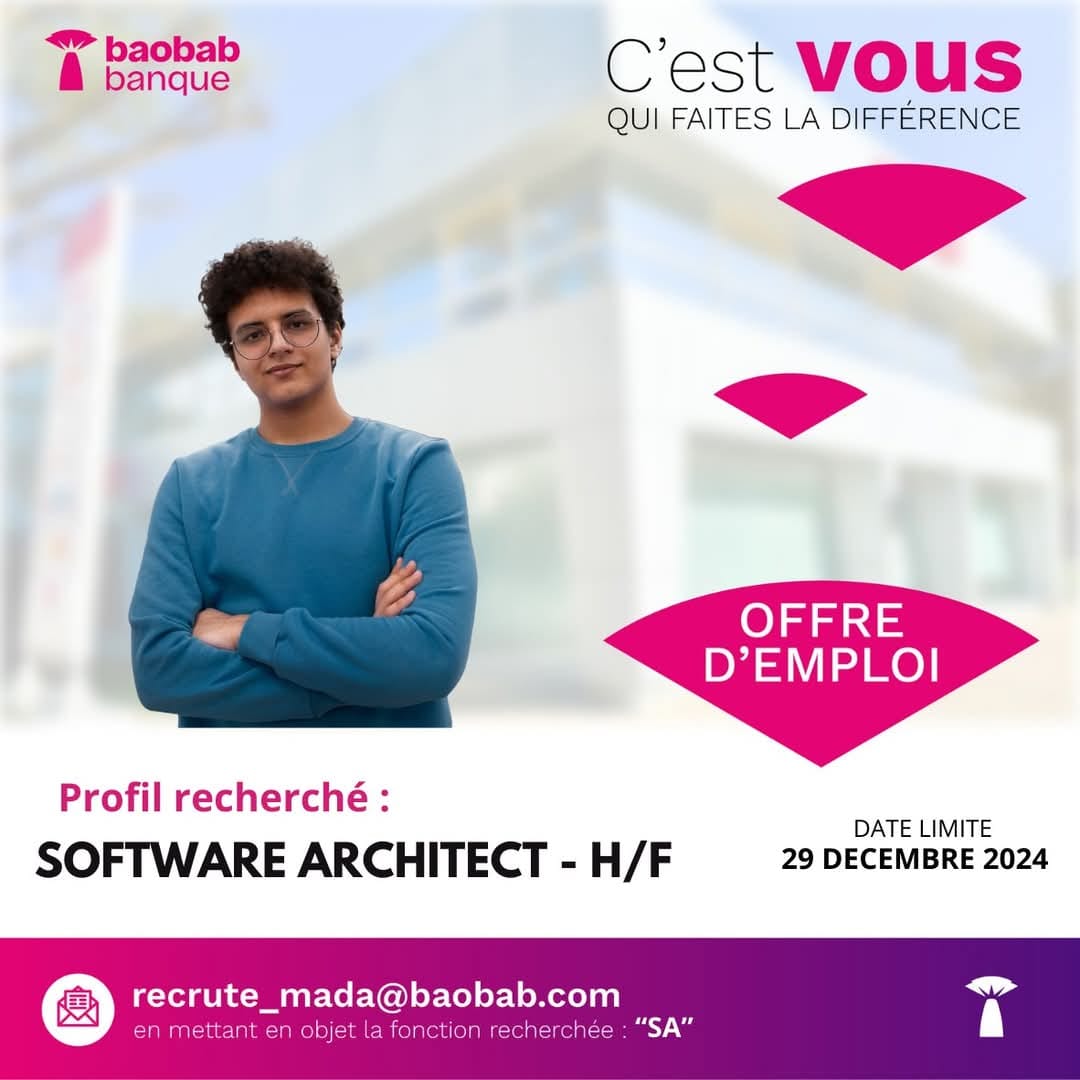 Recrutement dun(e) Software Architect  H/F